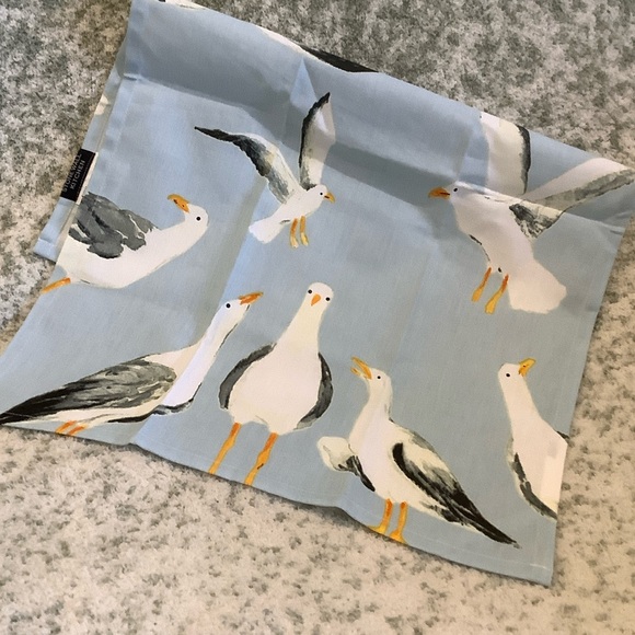 Stonewall Kitchen Seagull Bird Beach Kitchen Towel NWT Cotton 18x28” - Picture 5 of 14